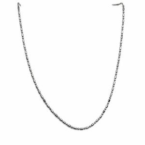 1mm | Silver | Bar and Ball Link Chain
